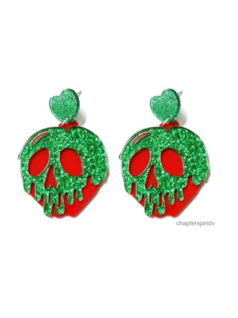 Poison Apple Snow White Witches Earrings Set Acrylic Costume Jewelry